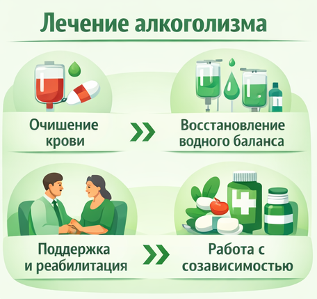 лечение алкоголизма в Аткарске этапы